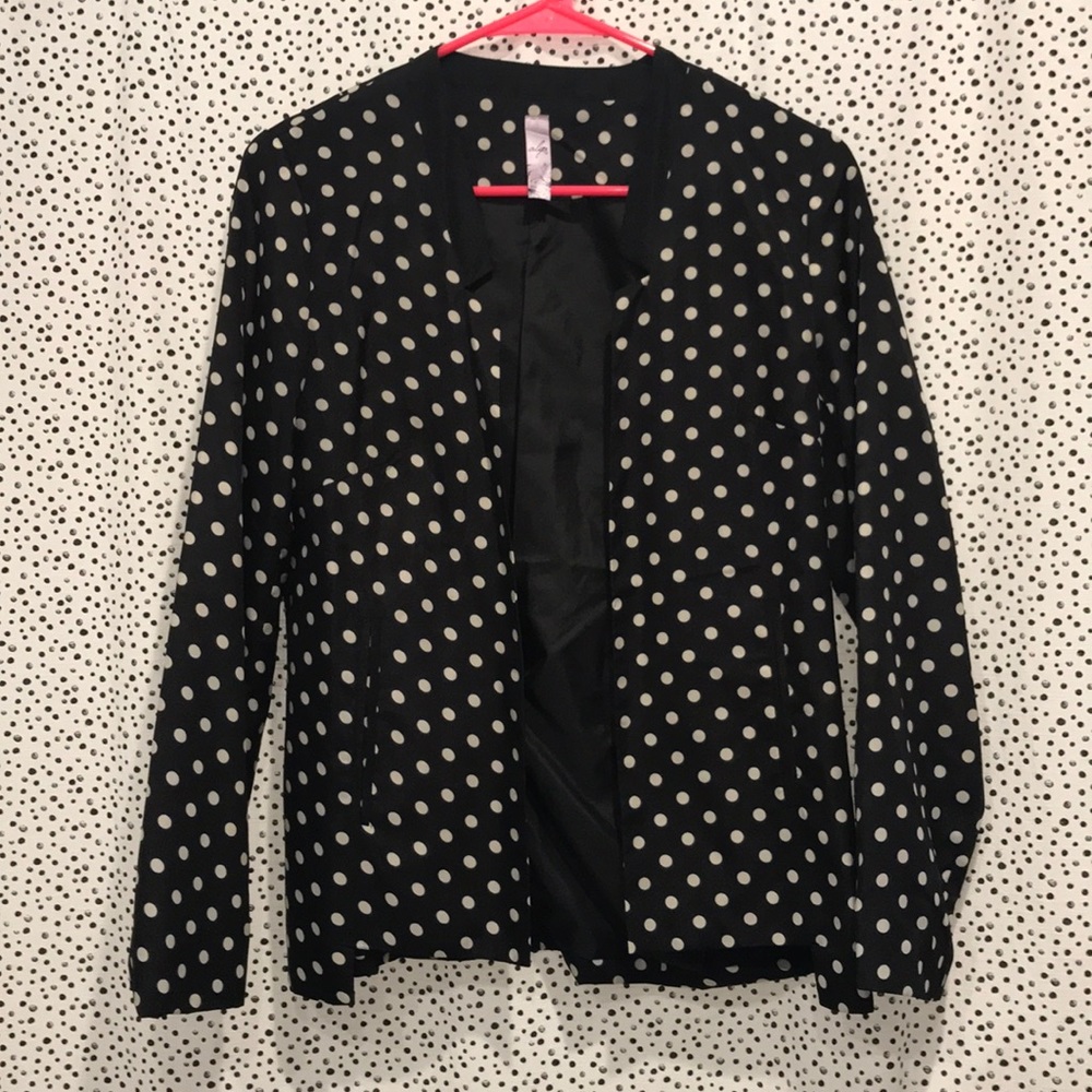 Black & White Polka Dot Blazer